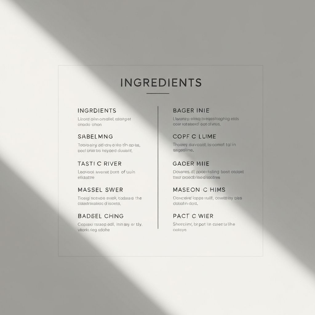 Ingredient lists explained